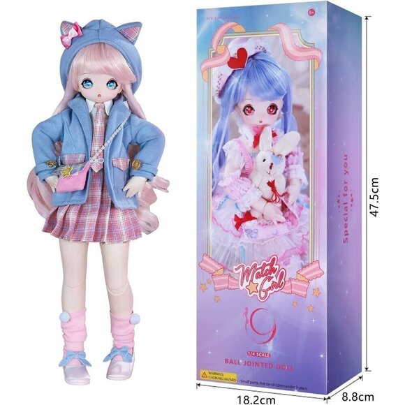 ICY Anime Style BJD Ball Jointed Doll Including Wig, 3D Eyes, Clothes, Shoes - Picture 5 of 5